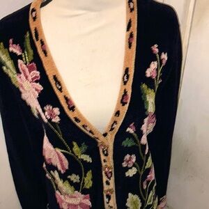 Velvety black sweater